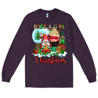 Plum just a girl who loves christmas Long Sleeve Tee - CowGirlArtShop