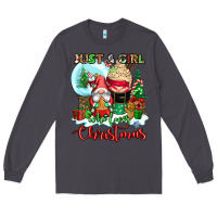Smoke just a girl who loves christmas Long Sleeve Tee - CowGirlArtShop