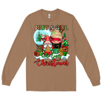 Toasted Coconut just a girl who loves christmas Long Sleeve Tee - CowGirlArtShop