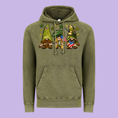 Army Gnomes 4th Of July Vintage Hoodie Designed By Howdyjamesfarm