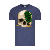 Vintage Denim St patrick's day Skull with clovers Vintage Tee - Jasminsmagicworld