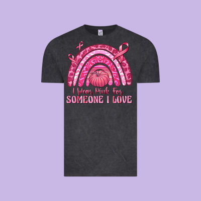 I Wear Pink For Someone I Love Vintage Tee Designed By Texasbilliewilder
