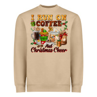 I Run On Coffee And Christmas Cheer Heavyweight Sweatshirt | Teevron