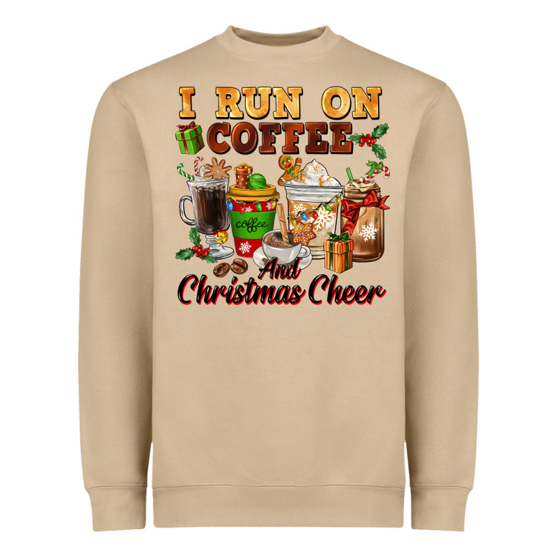 I Run On Coffee And Christmas Cheer Heavyweight Sweatshirt by FaDigitalArtStudio | Teevron