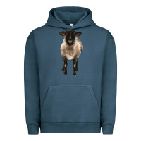 Pigment Midnight Navy suffolk ewe front Urban Hoodie - BarkalooDesign