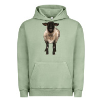 Pigment Oil Green suffolk ewe front Urban Hoodie - BarkalooDesign