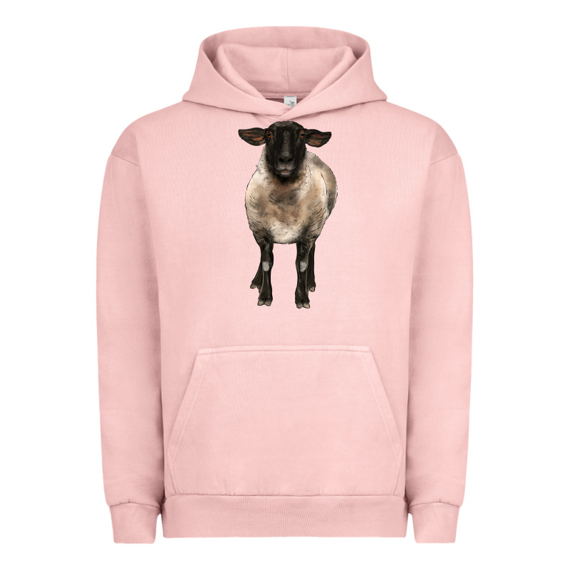 Suffolk Ewe Front Urban Hoodie by BarkalooDesign | Teevron