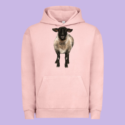 Suffolk Ewe Front Urban Hoodie Designed By Barkaloodesign