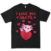 Black i love you alotl aolotl valentine's day heart aolotl lover Premium Tee - lanVoArt