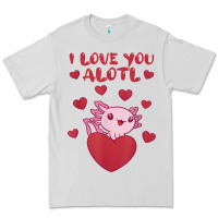 Dove Grey i love you alotl aolotl valentine's day heart aolotl lover Premium Tee - lanVoArt