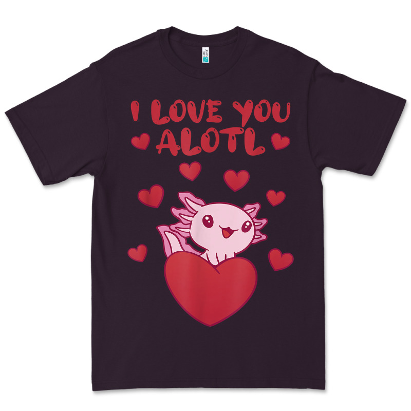 I Love You Alotl Aolotl Valentine's Day Heart Aolotl Lover Premium Tee by lanVoArt | Teevron