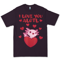 Plum i love you alotl aolotl valentine's day heart aolotl lover Premium Tee - lanVoArt