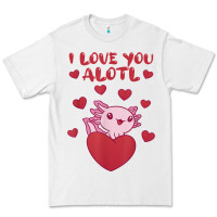 White i love you alotl aolotl valentine's day heart aolotl lover Premium Tee - lanVoArt