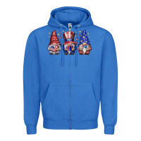 True Royal American Gnomes Zipper Hoodie - CowhideDigitalArt