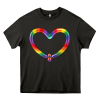 Asphalt Lgbtq Heart Balloon Heavy Core Tee - BundleAndBundleShop