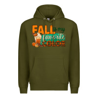 Army Green fall is my favorite color Premium Hoodie - BundleAndBundleShop
