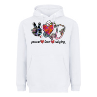 White peace love nursing Heavyweight Hoodie - SublimationCraftShop