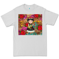 Dove Grey Mexican girl Premium Tee - RanaPortraitStore