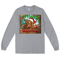 Heather Grey merry christmas heifer cow Long Sleeve Tee - CowGirlArtShop