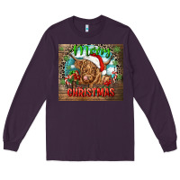 Plum merry christmas heifer cow Long Sleeve Tee - CowGirlArtShop