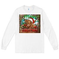 White merry christmas heifer cow Long Sleeve Tee - CowGirlArtShop