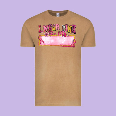Personalized I Wear Pink For My Vintage Tee Designed By Texasbilliewilder