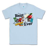 Dusty Blue best teacher ever Classic Tee - NancyCooperArtShop