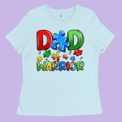 Dad Of A Warrior Ladies Tee Designed By Artiststas
