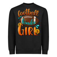 Black football kinda girl Heavyweight Sweatshirt - BundleAndBundleShop