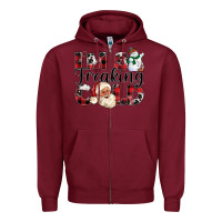 Burgundy Im So Freaking Cold Zipper Hoodie - CowhideDigitalArt