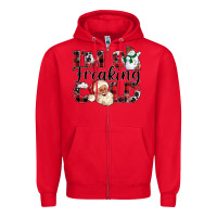 Red Im So Freaking Cold Zipper Hoodie - CowhideDigitalArt