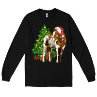 Black american paint horse christmas tree Long Sleeve Tee - CowGirlArtShop