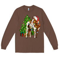 Chestnut american paint horse christmas tree Long Sleeve Tee - CowGirlArtShop