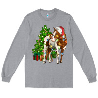 Heather Grey american paint horse christmas tree Long Sleeve Tee - CowGirlArtShop