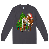 Smoke american paint horse christmas tree Long Sleeve Tee - CowGirlArtShop
