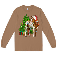 Toasted Coconut american paint horse christmas tree Long Sleeve Tee - CowGirlArtShop
