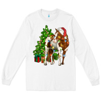 White american paint horse christmas tree Long Sleeve Tee - CowGirlArtShop
