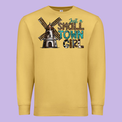 Just A Small Town Girl Premium Sweatshirt Designed By Sublimationcraftshop