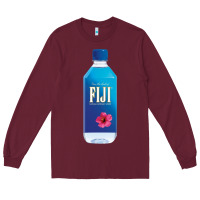 Burgundy aesthetic fiji water Long Sleeve Tee - lanVoArt
