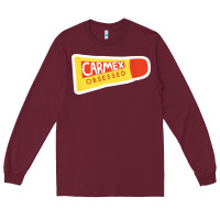 Burgundy carmex obsessed sticker Long Sleeve Tee - lanVoArt