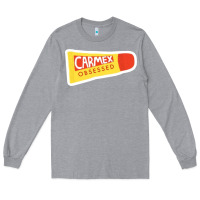 Heather Grey carmex obsessed sticker Long Sleeve Tee - lanVoArt