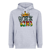 Heather Grey black king Heavyweight Hoodie - SublimationCraftShop
