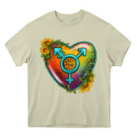 Lgbtq Heart With Sunflower Heavy Core Tee | Teevron