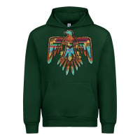 Forest Green thunderbird with sunflowers Urban Hoodie - BarkalooDesign