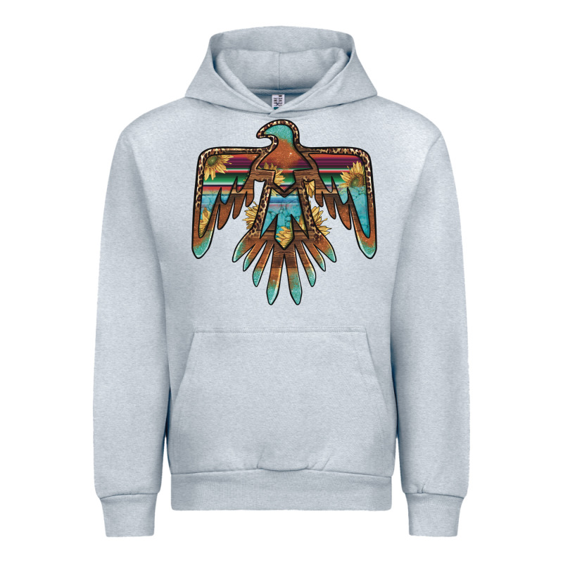 Thunderbird With Sunflowers Urban Hoodie by BarkalooDesign | Teevron