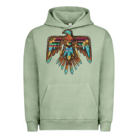Pigment Oil Green thunderbird with sunflowers Urban Hoodie - BarkalooDesign