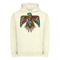 Pigment Pistachio thunderbird with sunflowers Urban Hoodie - BarkalooDesign