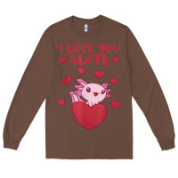 Chestnut i love you alotl aolotl valentine's day heart aolotl lover Long Sleeve Tee - lanVoArt