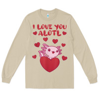 Mushroom i love you alotl aolotl valentine's day heart aolotl lover Long Sleeve Tee - lanVoArt