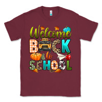 Burgundy welcome back to school fall Classic Tee - texasbilliewilder